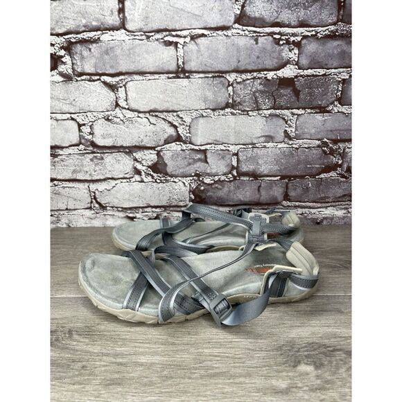 Merrell Terran Ivy Lattice J94990 Monument Gray Strappy Sandals Women 10M US/41 - Picture 1 of 16